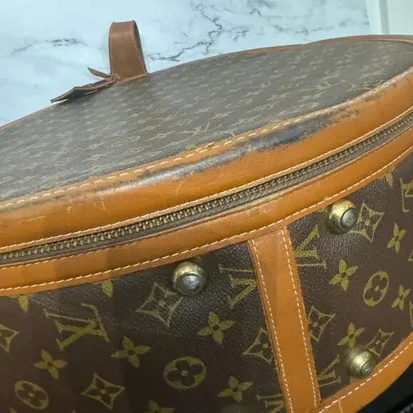 Louis Vuitton French Co. Hat Box bag Vintage Boite Chapeau monogram LV trunk - Picture 11 of 16